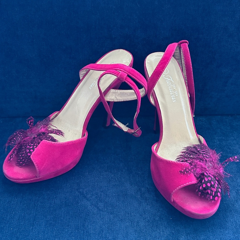 Fuchsia Heels $25